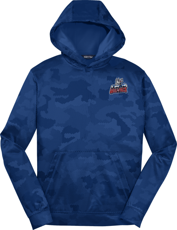 Hartford Jr. Wolfpack Youth Sport-Wick CamoHex Fleece Hooded Pullover