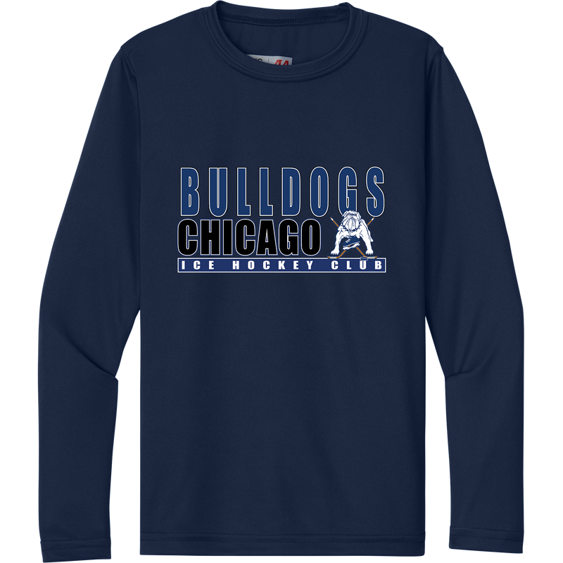 Chicago Bulldogs Youth Cooling Performance Long Sleeve Tee