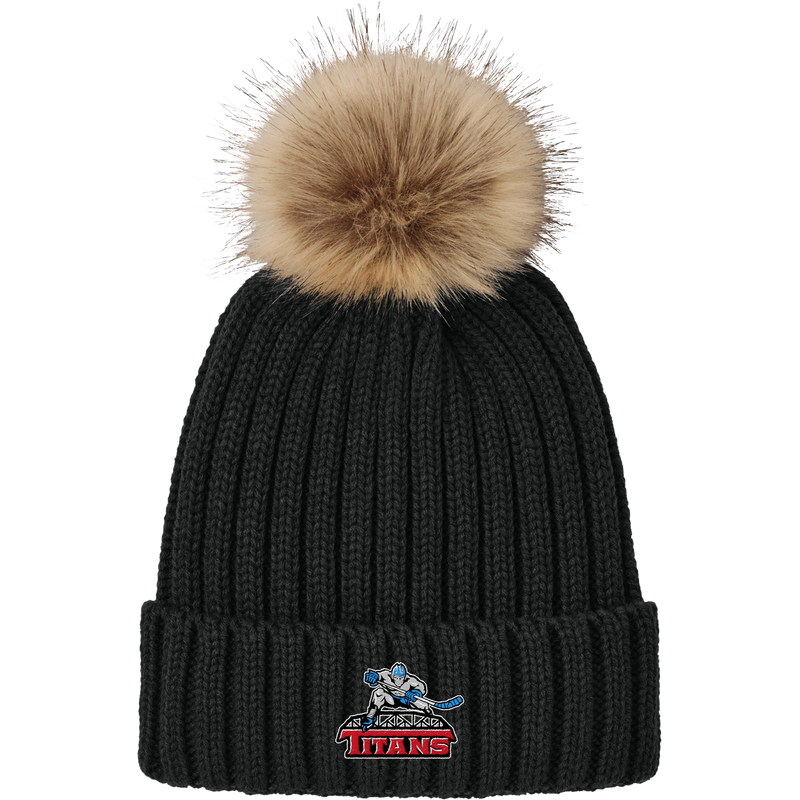 NJ Titans Faux Fur Pom Beanie