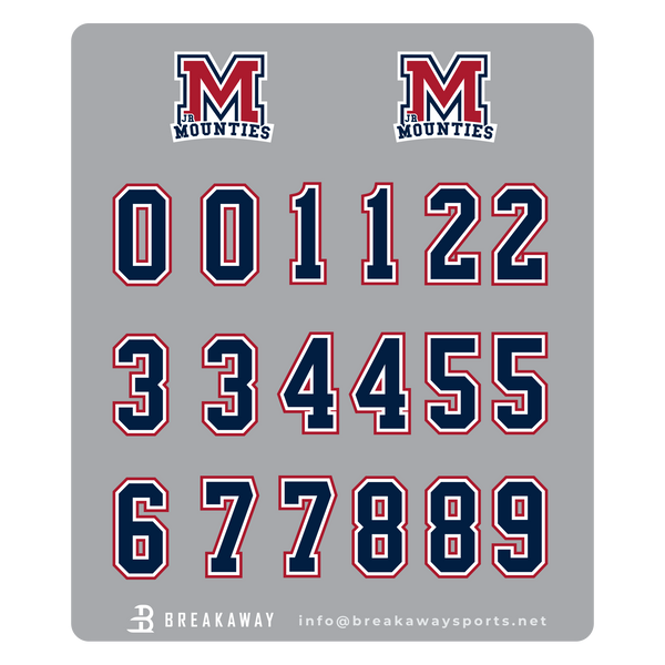 Jr. Mounties Helmet Stickers