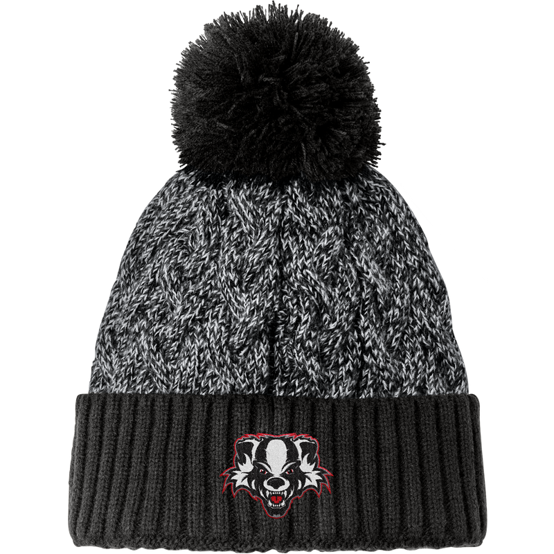 Scary Badgers New Era Marled Knit Pom Beanie