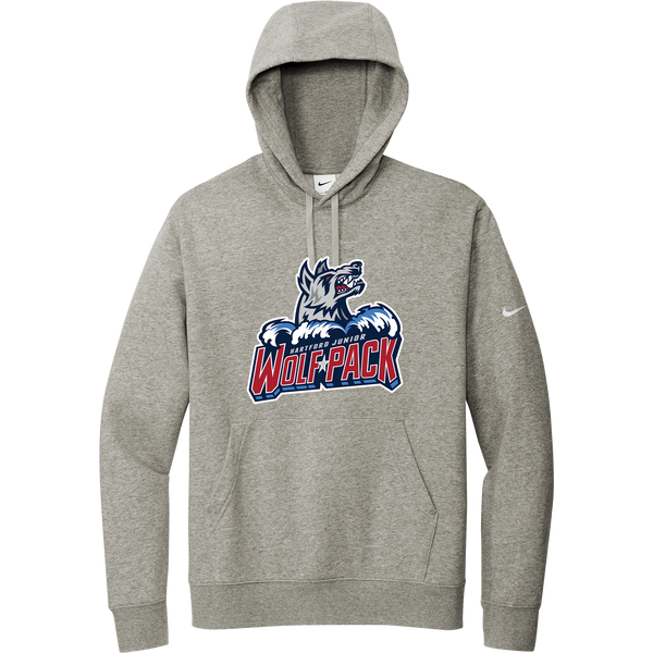 Hartford Jr. Wolfpack Nike Club Fleece Sleeve Swoosh Pullover Hoodie
