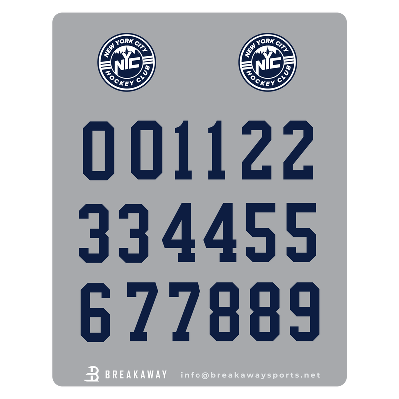 NYC Hockey Club Helmet Stickers