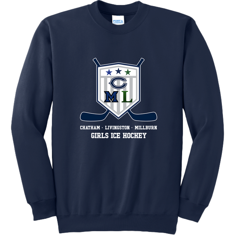 CML Girls Ice Hockey Essential Fleece Crewneck Sweatshirt