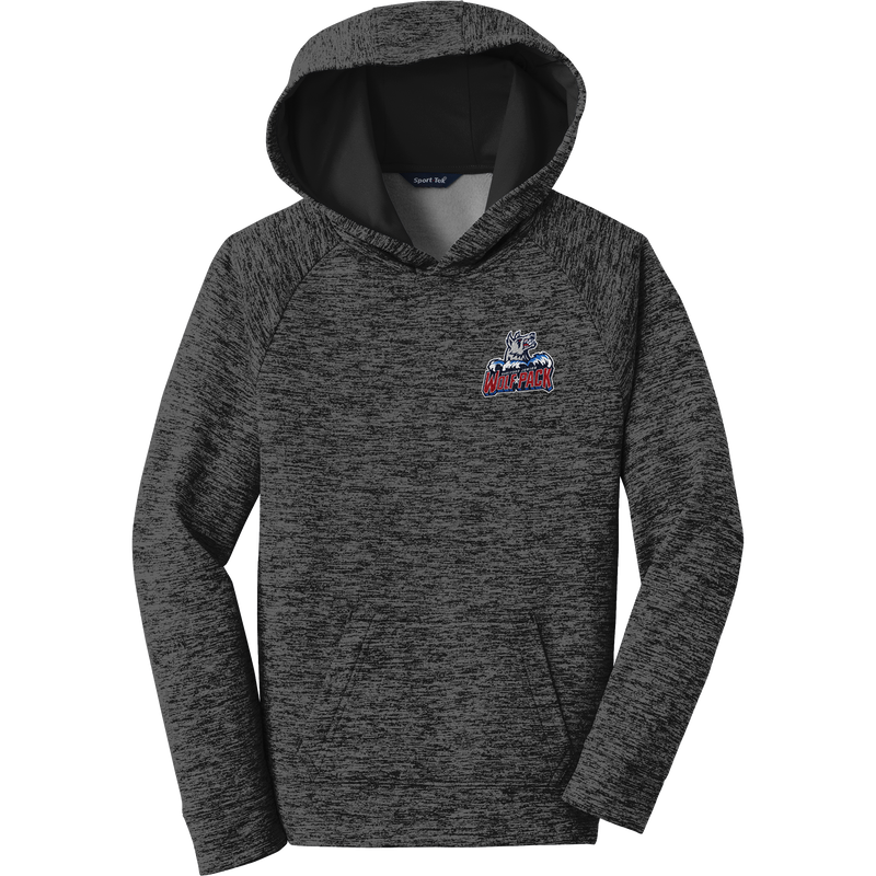Hartford Jr. Wolfpack Youth PosiCharge Electric Heather Fleece Hooded Pullover