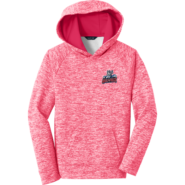 Hartford Jr. Wolfpack Youth PosiCharge Electric Heather Fleece Hooded Pullover