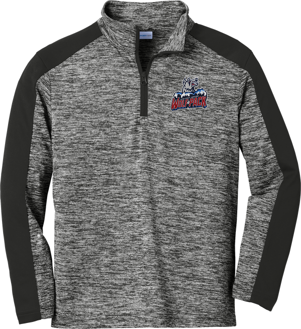 Hartford Jr. Wolfpack Youth PosiCharge Electric Heather Colorblock 1/4-Zip Pullover