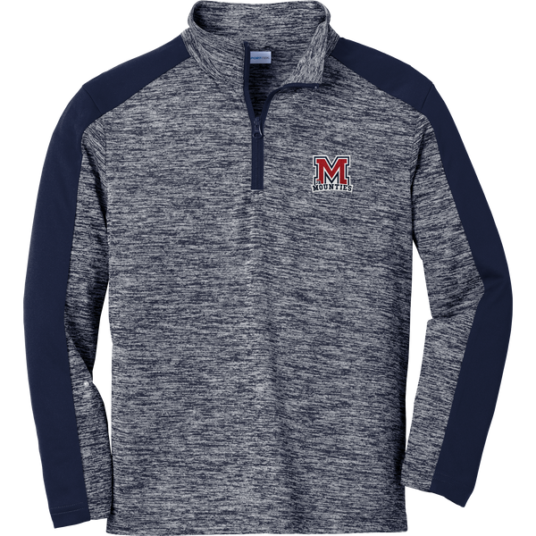 Jr. Mounties Youth PosiCharge Electric Heather Colorblock 1/4-Zip Pullover